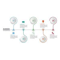 infografía, gráficos presentación. negocio concepto, cuadro, pasos, proceso. infografía datos visualización. puesta en marcha modelo. vector