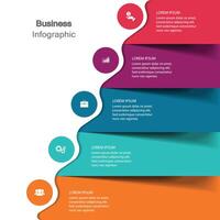 infografía, gráficos presentación. negocio concepto, cuadro, pasos, proceso. infografía datos visualización. puesta en marcha modelo. vector