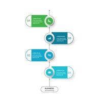 infografía, gráficos presentación. negocio concepto, cuadro, pasos, proceso. infografía datos visualización. puesta en marcha modelo. vector