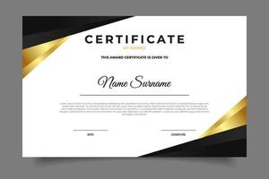 modern luxury business certificate cover template design decoration vector