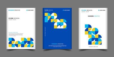 Set of cover business annual report 2025 in a geometric shapes number,modern template layout design 2025 vector