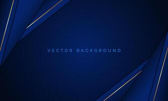 Modern dark blue triangle gradient with halftone luxury background vector