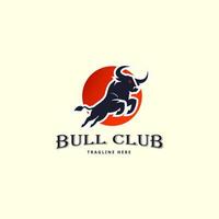 Bull logo design template. Buffalo logo illustration. Wild animal logo. vector