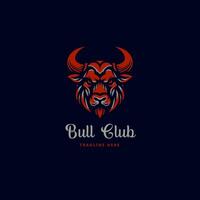 Bull logo design template. Buffalo logo illustration. Wild animal logo. vector