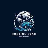 Hunting Bear Logo template design vector