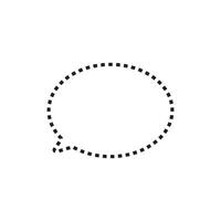 speech bubbles dot line vector