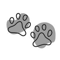 Paw foot print of cat vector