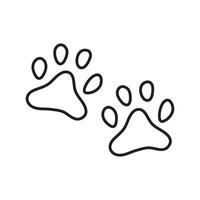 Cat paw line art vector