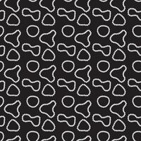 Pearl necklace on a black background. Seamless pattern. illustration. vector