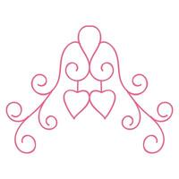 Elegant decoration with hearts for Valentines Day. vector