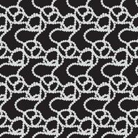 Pearl necklace on a black background. Seamless pattern. illustration. vector