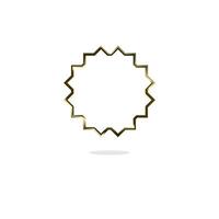 Islamic frame design template. Ornament logo icon element for background, greeting, sign, advertising, invitation, print media, digital, emblem, idea, decoration vector