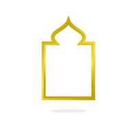 gold frame with a golden cross on a white background vector