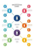 Infographic template for organization chart with business avatar icons. infographic for business. vector