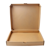 An Empty Opened Cardboard Pizza Box - Mockup png