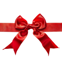 Red Ribbon with Bow on transparent Background png