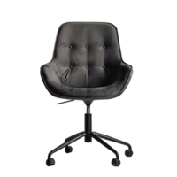 modern home office chair with a mesh backrest on transparent background png