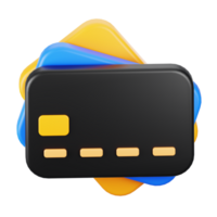 3d representación crédito tarjeta icono. 3d negocio icono concepto png