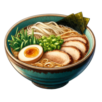 populär japansk meny Ramen skål vattenfärg ClipArt png