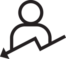 mind map man arrow line Icon. png