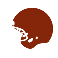 Red American football helmet protection png