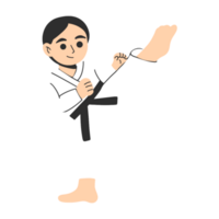 Karate boy player illustration png