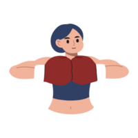 Girl boxer player illustration png