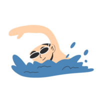 Swimming boys player illustration png