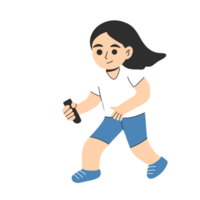 niña tenis jugador ilustración png
