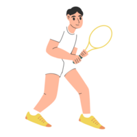 Man tennis player illustration png