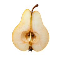färsk mogen päron frukt. citrus- frukt päron isolerat. päron topp se. organisk mat päron platt lägga. vegan och vegetarian png