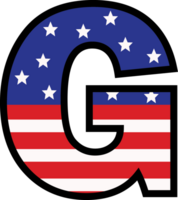 amerikan flagga alfabet och siffra 4:e av juli självständighet dag png