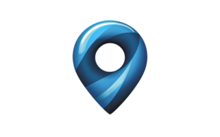 Blue pin icon transparent background png