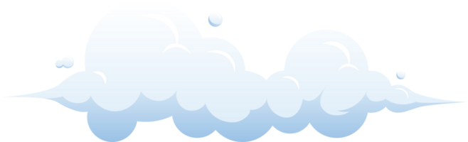 Blau Wolke Himmel Kurve Blase Komfort Gefühl Illustration Design isolieren png