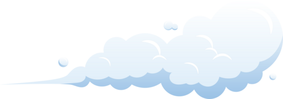 Blau Wolke Himmel Kurve Blase Komfort Gefühl Illustration Design isolieren png