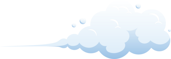 Blau Wolke Himmel Kurve Blase Komfort Gefühl Illustration Design isolieren png