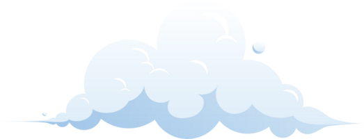 Blau Wolke Himmel Kurve Blase Komfort Gefühl Illustration Design isolieren png