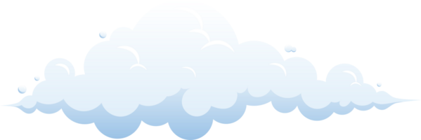 Blau Wolke Himmel Kurve Blase Komfort Gefühl Illustration Design isolieren png