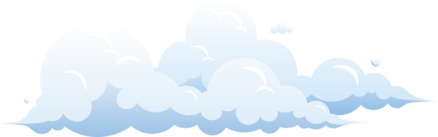 Blau Wolke Himmel Kurve Blase Komfort Gefühl Illustration Design isolieren png