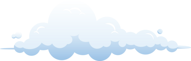 Blau Wolke Himmel Kurve Blase Komfort Gefühl Illustration Design isolieren png