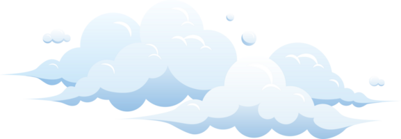 azul nube cielo curva burbuja comodidad sensación ilustración diseño aislar png