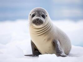 Seal in winter wonderland photo