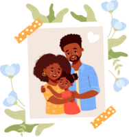 Portrait black family png