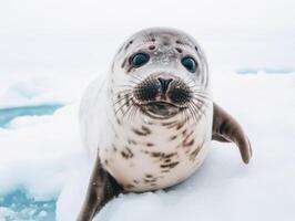 sello en invierno mundo maravilloso foto