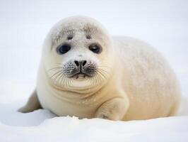 Seal in winter wonderland photo