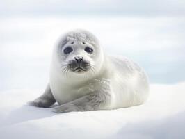 Seal in winter wonderland photo