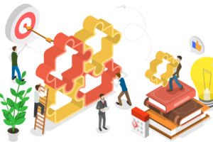 3D Isometric Flat Conceptual Illustration of Employee Engagement png