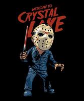 Welcome to crystal lake vector