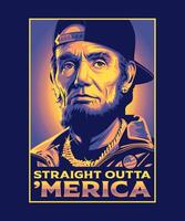 MERICA Parody Vintage Illustration vector