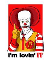 i'm lovin' IT Vintage Illustration Design vector